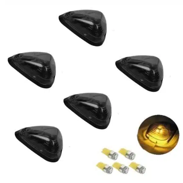 Smoked-Led-Roof-Marker-Lights-5X-Cab-Trucks-Marker-Roof-Light