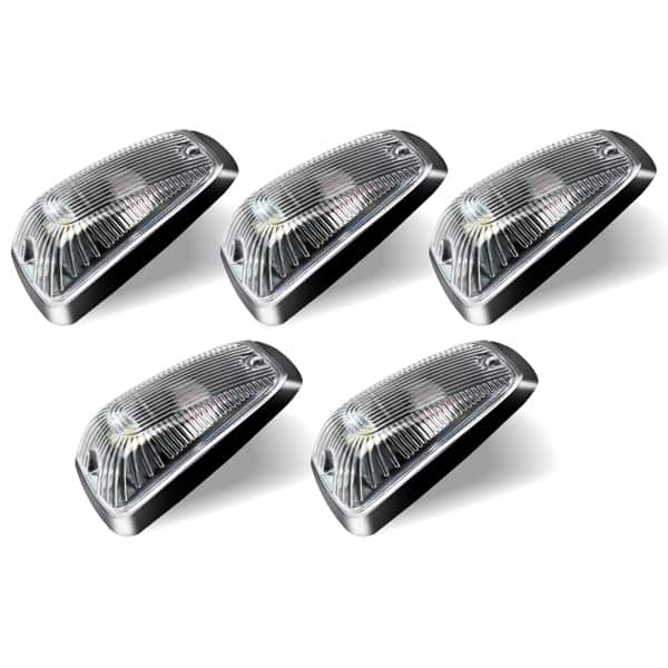 Roof Clearance Lights For Trucks Marker Light 5Pcs white